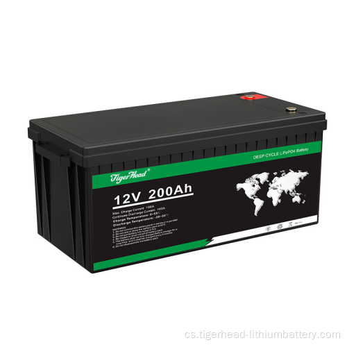 12V 200Ah baterie LiFePO4 s hlubokým cyklem